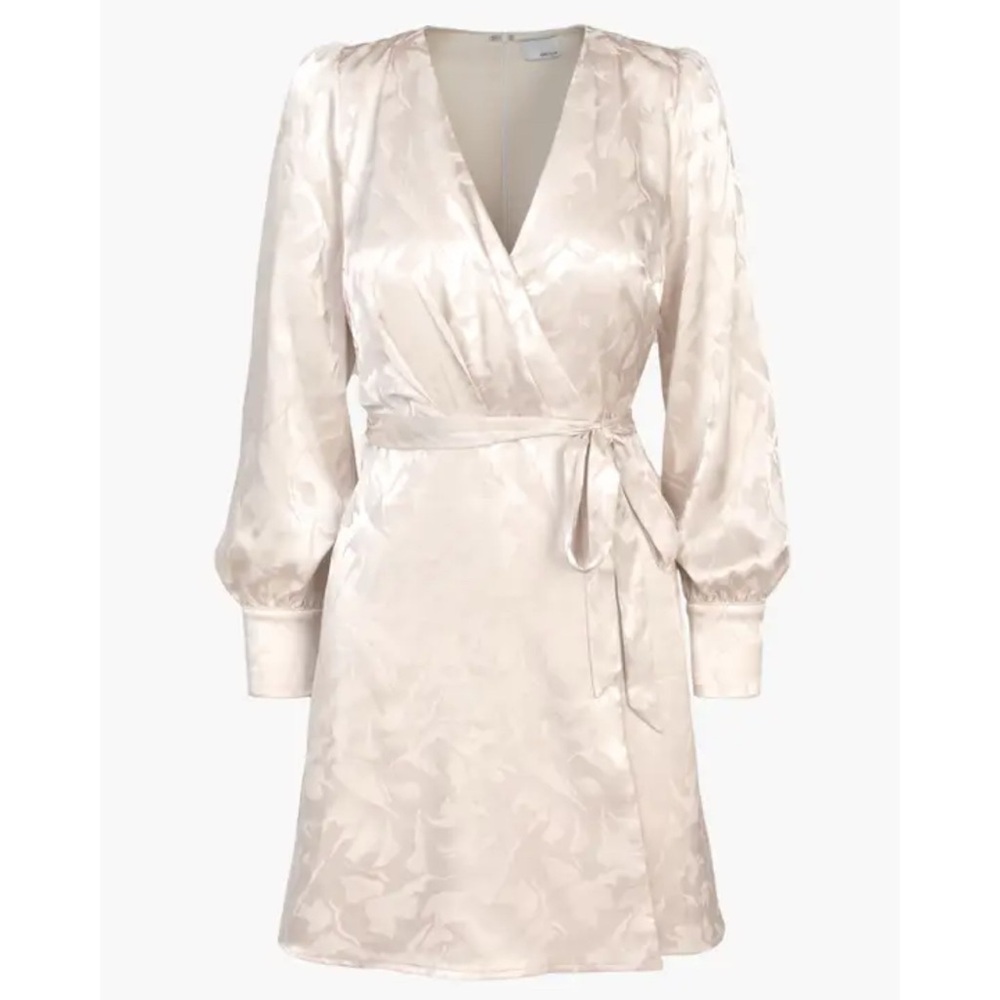 Elegant Cream Wrap Dress